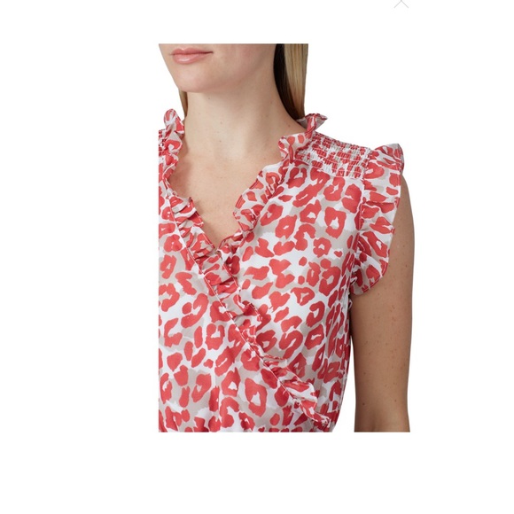 Slate & Willow Ruffle Leopard Wrap Dress - Picture 3 of 3